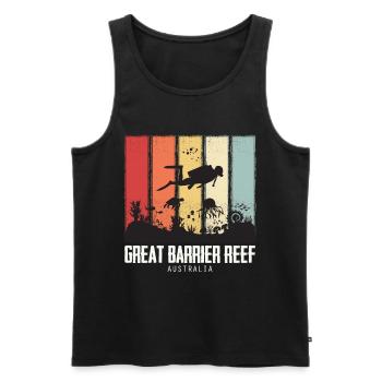 Great Barrier Reef Tauchen Australien Korallenriff - Männer Premium Bio Tank Top - Schwarz - Vorne - AI Model Male 178 light (178cm)