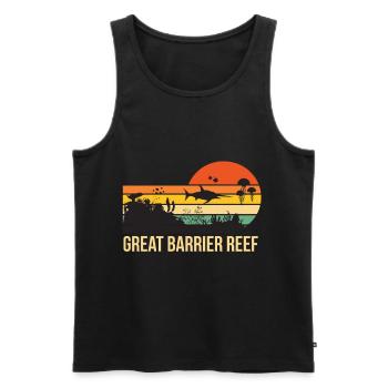 Great Barrier Reef Souvenir Tauchen Australien Kor - Männer Premium Bio Tank Top - Schwarz - Vorne - AI Model Male 178 light (178cm)