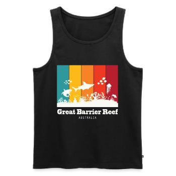 Australien Great Barrier Reef Souvenir Tauchen Kor - Männer Premium Bio Tank Top - Schwarz - Vorne - AI Model Male 178 light (178cm)