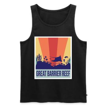 Tauchen Great Barrier Reef Souvenir Australien Tau - Männer Premium Bio Tank Top - Schwarz - Vorne - AI Model Male 178 light (178cm)