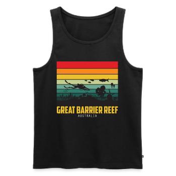 Korallenriff Australien Great Barrier Reef Tauchen - Männer Premium Bio Tank Top - Schwarz - Vorne - AI Model Male 178 light (178cm)