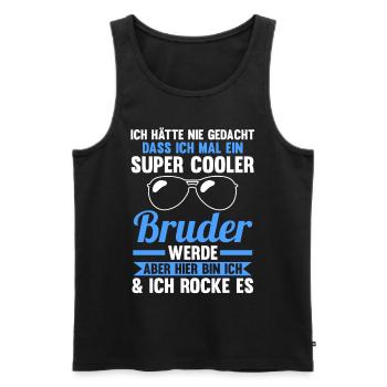 Geschwister Familie Brüder Bruder - Männer Premium Bio Tank Top - Schwarz - Vorne - AI Model Male 178 light (178cm)