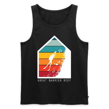 Korallenriff Meer Australien Great Barrier Reef Ta - Männer Premium Bio Tank Top - Schwarz - Vorne - AI Model Male 178 light (178cm)