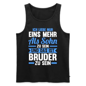 Geschwister Familie Brüder Bruder - Männer Premium Bio Tank Top - Schwarz - Vorne - AI Model Male 178 light (178cm)