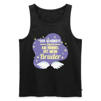 Geschwister Familie Brüder Bruder - Männer Premium Bio Tank Top - Schwarz - Vorne - Michal (187cm)