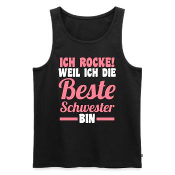Beste Schwester - Männer Premium Bio Tank Top - Schwarz - Vorne - AI Model Male 178 light (178cm)