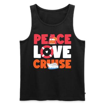 Bateau de croisière Vacances Fille Paix - Débardeur bio Premium Homme - noir - Devant - Michal (187cm)