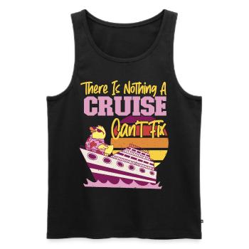 Cruise Ship Vacation There Is - Men's Premium Organic Tank Top - black - Front - Michal (187cm)
