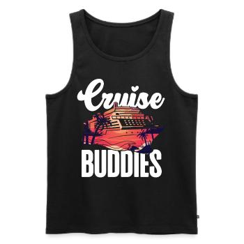 Cruise Ship Vacation Friends Girl - Men's Premium Organic Tank Top - black - Front - Michal (187cm)
