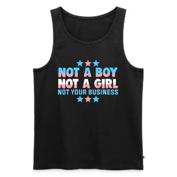Bisexell Transgender Pride Day LGBT - Männer Premium Bio Tank Top - Schwarz - Vorne - Michal (187cm)