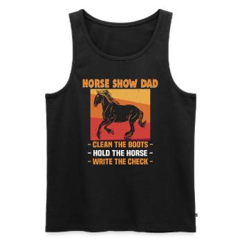 Design équestre et équestre pour les amoureux des chevaux - Débardeur bio Premium Homme - noir - Devant - Michal (187cm)