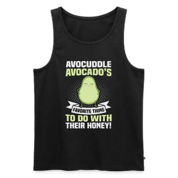 Avocado design for vegetarians and vegans - Men's Premium Organic Tank Top - black - Front - AI Model Male 178 light (178cm)