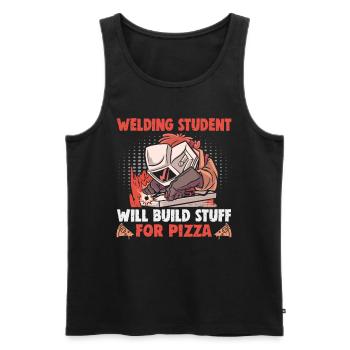 Welder slogan design for metal workers - Men's Premium Organic Tank Top - black - Front - Michal (187cm)