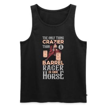 Barrel Racing Rodeo Reitpferd Barrel Racer - Männer Premium Bio Tank Top - Schwarz - Vorne - AI Model Male 178 light (178cm)