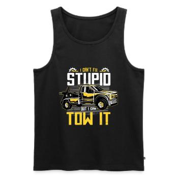 Beruf - truck I can't fix stupid but I can tow it - Männer Premium Bio Tank Top - Schwarz - Vorne - Michal (187cm)