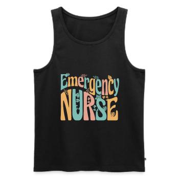 Krankenpflegerin - Emergency Nurse - Männer Premium Bio Tank Top - Schwarz - Vorne - Michal (187cm)