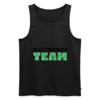 Programmeur - électronique TEAM - Débardeur bio Premium Homme - noir - Devant - AI Model Male 178 light (178cm)