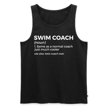 Schwimmer Schwimmen Spruch - Männer Premium Bio Tank Top - Schwarz - Vorne - Michal (187cm)