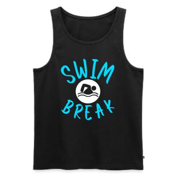 Schwimmer Schwimmen Spruch - Männer Premium Bio Tank Top - Schwarz - Vorne - Michal (187cm)