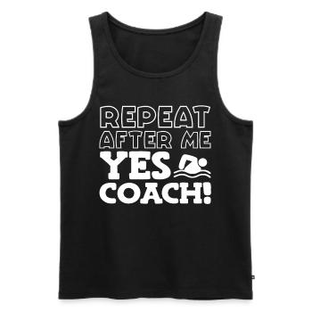 Schwimmer Schwimmen Spruch - Männer Premium Bio Tank Top - Schwarz - Vorne - Michal (187cm)