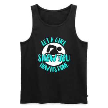 Schwimmer Schwimmen Spruch - Männer Premium Bio Tank Top - Schwarz - Vorne - Michal (187cm)