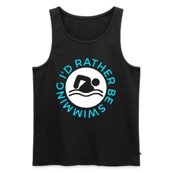 Schwimmer Schwimmen Spruch - Männer Premium Bio Tank Top - Schwarz - Vorne - Michal (187cm)