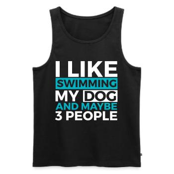 Schwimmer Schwimmen Spruch - Männer Premium Bio Tank Top - Schwarz - Vorne - Michal (187cm)