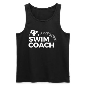Schwimmer Schwimmen Spruch - Männer Premium Bio Tank Top - Schwarz - Vorne - Michal (187cm)