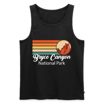 Parc national de Bryce Canyon Utah Rocks Souvenir Wan - Débardeur bio Premium Homme - noir - Devant - AI Model Male 178 light (178cm)