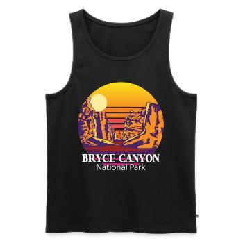 Bryce Canyon Souvenir Parc National Rocks Utah Cam - Débardeur bio Premium Homme - noir - Devant - AI Model Male 178 light (178cm)