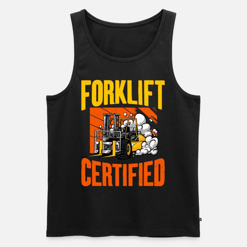 Gabelstapler-zertifizierter - Männer Premium Bio Tank Top - Schwarz