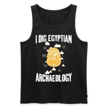 Dig Egyptian Archaeology Archaeologist Expert - Männer Premium Bio Tank Top - Schwarz - Vorne - Michal (187cm)