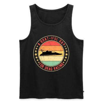 Boat-iful Day for Drag Boat Racing - Männer Premium Bio Tank Top - Schwarz - Vorne - Michal (187cm)