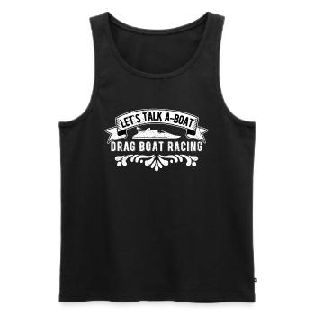 Parlons A-Boat Drag Boat Boat Boat Racing - Débardeur bio Premium Homme - noir - Devant - AI Model Male 178 light (178cm)