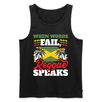 Jamaïcain Rastafari Punk Rap Rastafari Rastafarian - Débardeur bio Premium Homme - noir - Devant - AI Model Male 178 light (178cm)