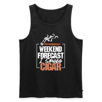Raucher Tabak Nikotin Rauchen Zigarette Raucher - Männer Premium Bio Tank Top - Schwarz - Vorne - Michal (187cm)