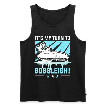 Wintersport Rennsport Bobfahren Bobteam - Männer Premium Bio Tank Top - Schwarz - Vorne - AI Model Male 178 light (178cm)