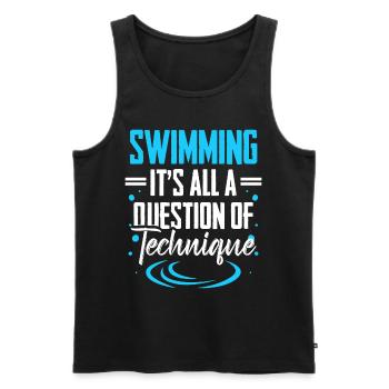 Nageurs Natation Natation - Débardeur bio Premium Homme - noir - Devant - Michal (187cm)