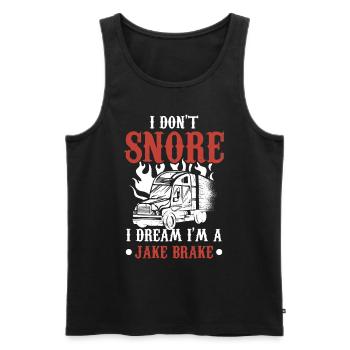 Ich schnarche nicht, ich träume ich bin ein See Br - Männer Premium Bio Tank Top - Schwarz - Vorne - AI Model Male 178 light (178cm)