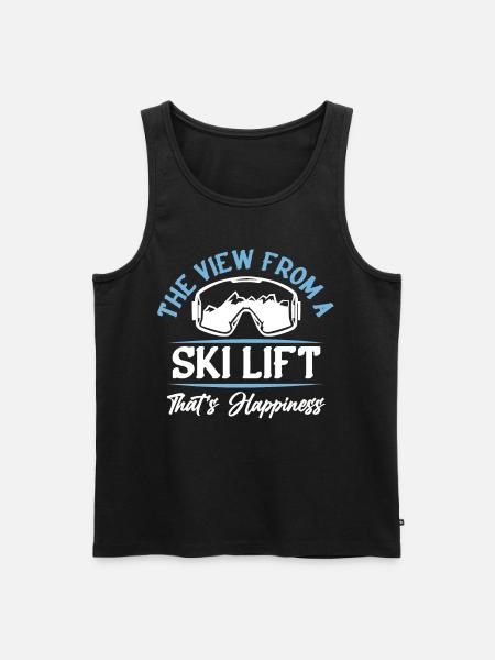 Heliskiing Winter Skiing - Men's Premium Organic Tank Top - black