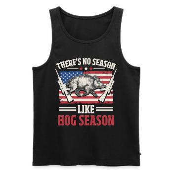 American Flag Pigs Wild Boar Hunts J - Men's Premium Organic Tank Top - black - Front - Michal (187cm)