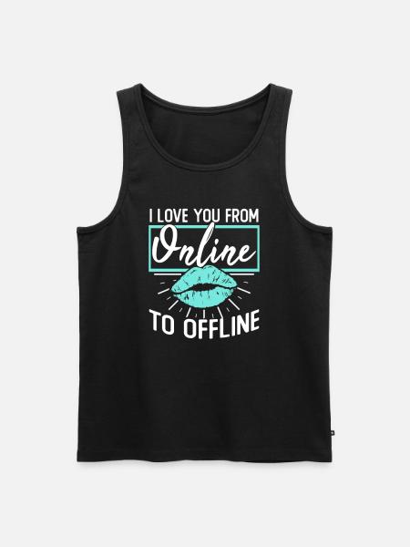 Langdistance par forlovelse - Herre Premium økologisk tanktop - sort
