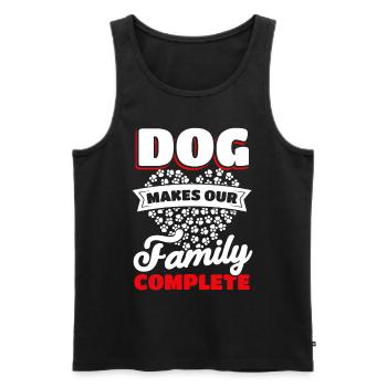 Familie Haustierbesitzer Welpe Hundeliebhaber - Männer Premium Bio Tank Top - Schwarz - Vorne - Michal (187cm)