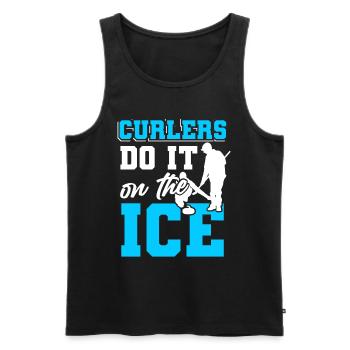 Curling Sport Curler - Männer Premium Bio Tank Top - Schwarz - Vorne - AI Model Male 178 light (178cm)