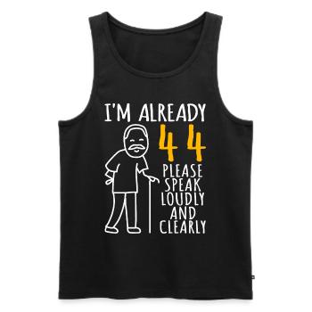 44 Birthday Man 44er 44ter I'm already 44 years - Men's Premium Organic Tank Top - black - Front - Michal (187cm)