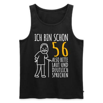 56 Geburtstag Mann Geschenk Lustig 56er 56 Jahre - Männer Premium Bio Tank Top - Schwarz - Vorne - AI Model Male 178 light (178cm)