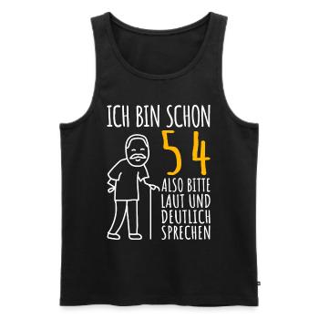 54 Geburtstag Mann Geschenk Lustig 54er 54 Jahre - Männer Premium Bio Tank Top - Schwarz - Vorne - Michal (187cm)
