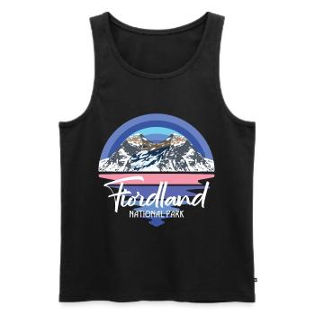 Nationalpark Fiordland Souvenir Neuseeland Tourist - Männer Premium Bio Tank Top - Schwarz - Vorne - Michal (187cm)