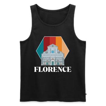 Florence Cathedral Tuscany Dome Italian - Men's Premium Organic Tank Top - black - Front - AI Model Male 178 light (178cm)