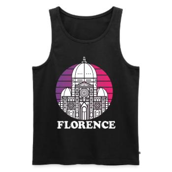 Florence Italian Home Dome Tuscany Cathedral Itali - Men's Premium Organic Tank Top - black - Front - Michal (187cm)